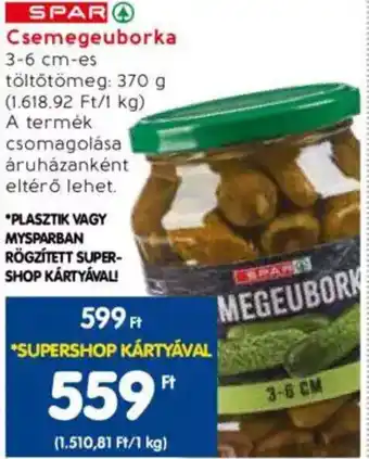 Spar Market SPAR Csemegeuborka ajánlat