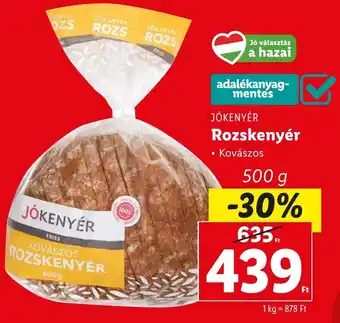 Lidl JOKENYÉR ROZSKENYÉR KOVÁSZOS 500g ajánlat