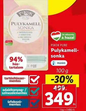 Lidl PIKOK PURE PULYKAMELL SONKA 100g ajánlat