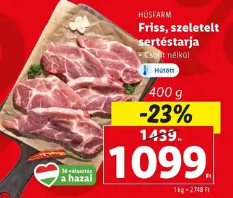 HÚSFARM Friss, szeletelt sertéstarja 400g