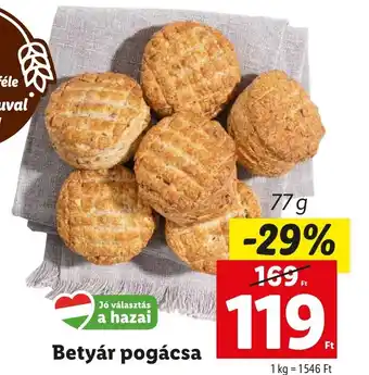 Lidl Betyár pogácsa 77g ajánlat