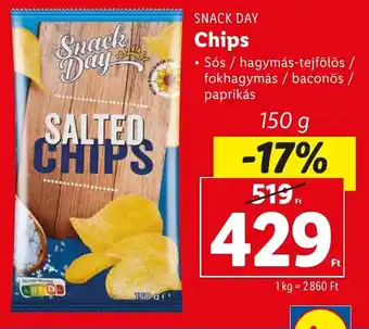 Lidl SNACK DAY Chips 150g ajánlat