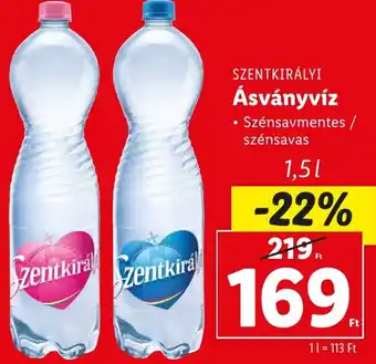 Lidl SZENTKIRÁLYI Ásványvíz 1,5l ajánlat
