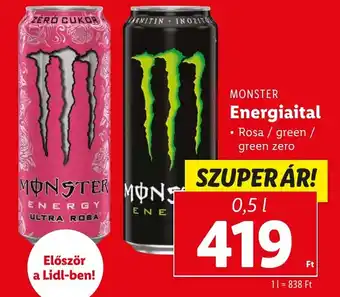 Lidl MONSTER Energiaital 0,5l ajánlat