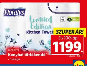 Lidl FLORALYS Konyhai törlőkendő ajánlat