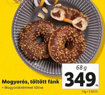 Lidl Mogyorós töltött fánk 68g ajánlat
