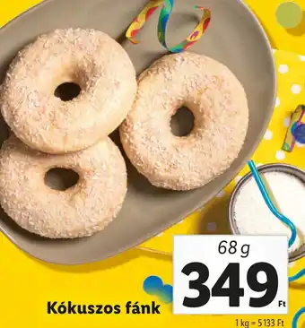 Lidl Kókuszos fánk 68g ajánlat