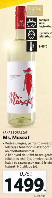 KAKAS BORÁSZAT Ms. Muscat 0,75l
