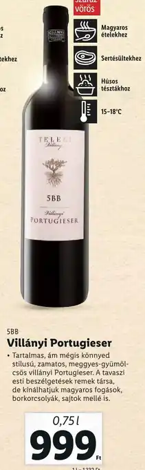5BB Villányi Portugieser 0,75l