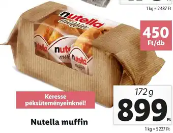 Lidl Nutella muffin 172g ajánlat