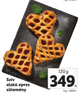 Lidl Szív alakú epres sütemény 120g ajánlat