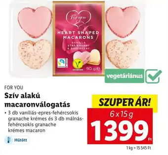 Lidl FOR YOU Szív alakú macaronválogatás ajánlat