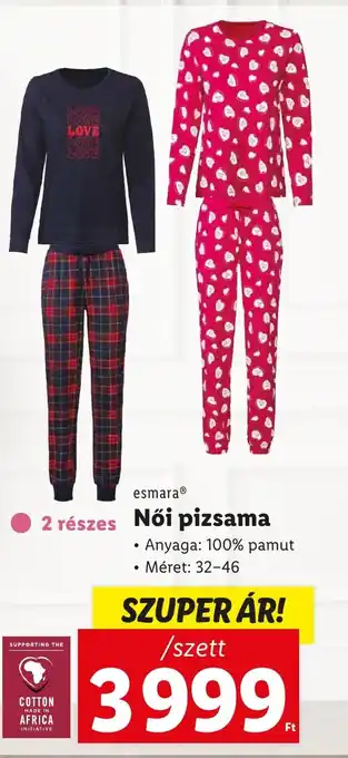 Lidl esmara Női pizsama 2 részes ajánlat