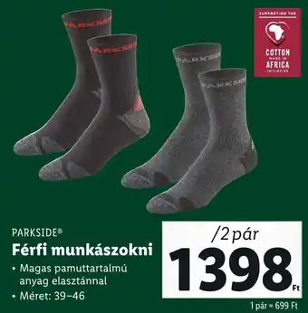 Lidl PARKSIDE Férfi munkászokni ajánlat