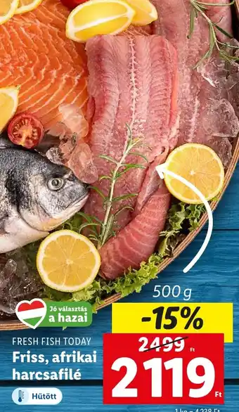 Lidl FRESH FISH TODAY Friss, afrikai harcsafilé 500g ajánlat