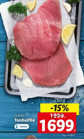 Lidl CLASSIC Tonhalfilé 250g ajánlat