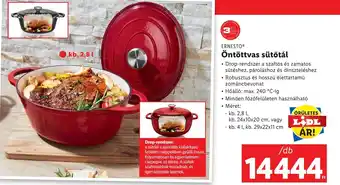 ERNESTO Öntöttvas sütőtál 2,8l