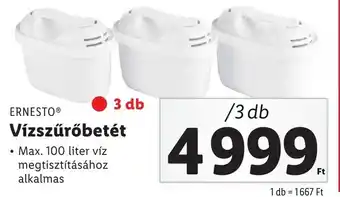 Lidl ERNESTO Vízszűrőbetét ajánlat
