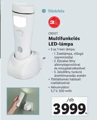 CRIVIT Multifunkciós LED-lámpa