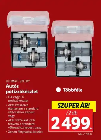 Lidl ULTIMATE SPEED Autós pótizzókészlet ajánlat