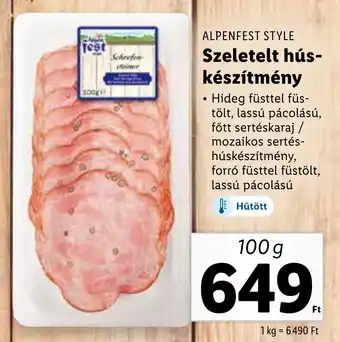 Lidl ALPENFEST STYLE Szeletelt húskészítmény 100g ajánlat