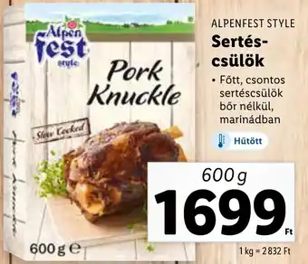 Lidl ALPENFEST STYLE Sertéscsülök 600g ajánlat