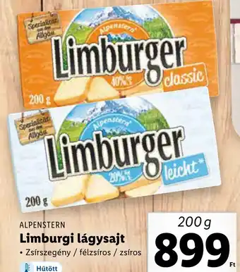 Lidl ALPENSTERN Limburgi lágysajt 200g ajánlat