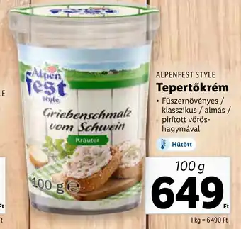 ALPENFEST STYLE Tepertőkrém 100g