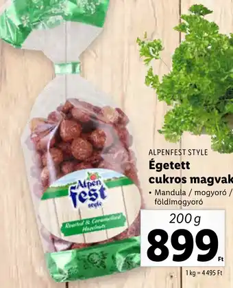 Lidl ALPENFEST STYLE Égetett cukros magvak 200g ajánlat