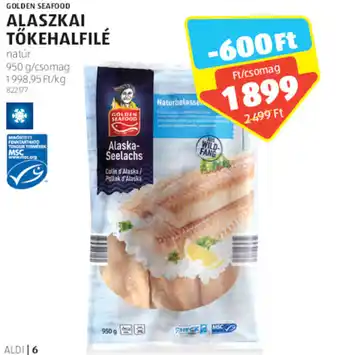 ALDI GOLDEN SEAFOOD ALASZKAI TŐKEHALFILÉ 950g ajánlat