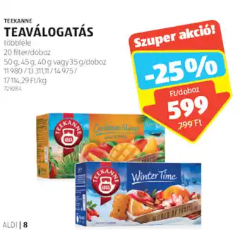 ALDI TEEKANNE TEAVÁLOGATÁS ajánlat