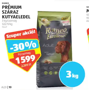 ALDI ROMEO PRÉMIUM SZÁRAZ KUTYAELEDEL 3kg ajánlat