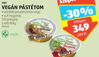 ALDI ORSI VEGÁN PÁSTÉTOM 100g ajánlat