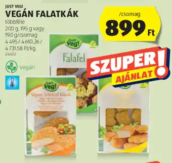 ALDI JUST VEG! VEGÁN FALATKÁK 200g ajánlat