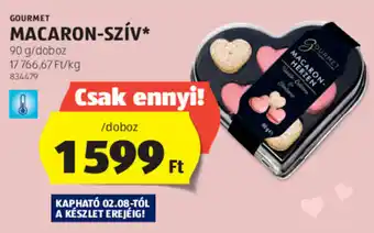 ALDI GOURMET MACARON-Szív 90g ajánlat