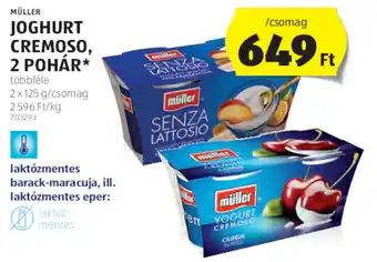 MÜLLER JOGHURT CREMOSO, 2 POHÁR 2x125g