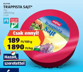 ALDI MILFINA TRAPPISTA SAJT 100g ajánlat