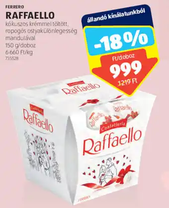 ALDI FERRERO RAFFAELLO 150g ajánlat