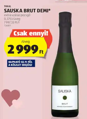 TOKAJ SAUSKA BRUT DEMI 0.375l