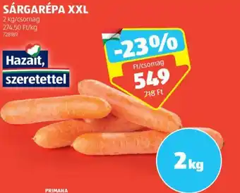 ALDI SÁRGARÉPA XXL 2kg ajánlat