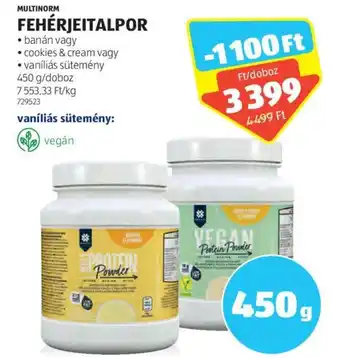 ALDI MULTINORM FEHÉRJEITALPOR 450g ajánlat