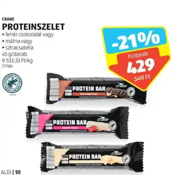 ALDI CRANE PROTEINSZELET 45g ajánlat