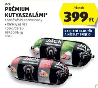 JACK PRÉMIUM KUTYASZALÁMI 400g