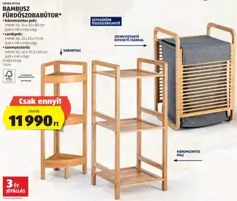 ALDI LIVING STYLE BAMBUSZ FÜRDŐSZOBABÚTOR ajánlat