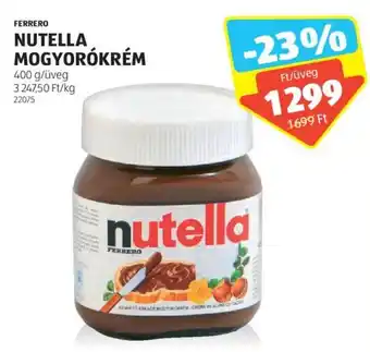 ALDI FERRERO NUTELLA MOGYORÓKRÉM 400g ajánlat
