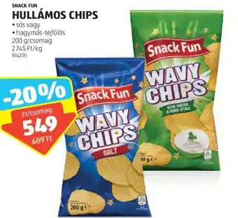 ALDI SNACK FUN HULLÁMOS CHIPS 200g ajánlat