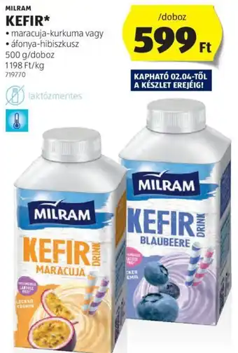 ALDI MILRAM KEFIR 500g ajánlat