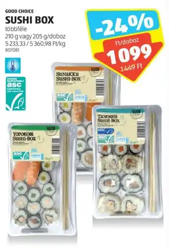ALDI GOOD CHOICE SUSHI BOX 210g ajánlat