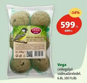 Vega cinkegolyó vadmadáreledel 6 db
