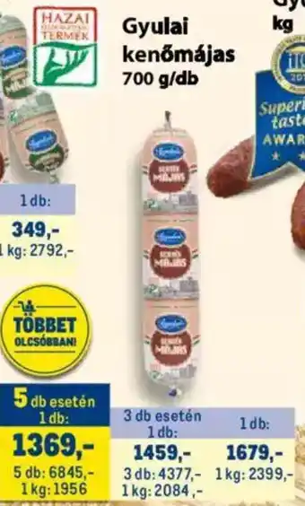 Metro Gyulai kenőmájas 700 g ajánlat